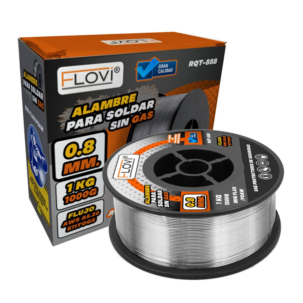 ALAMBRE DE SOLDADURA SIN GAS FLOVI 0.8 M 1 KG RQT-888
