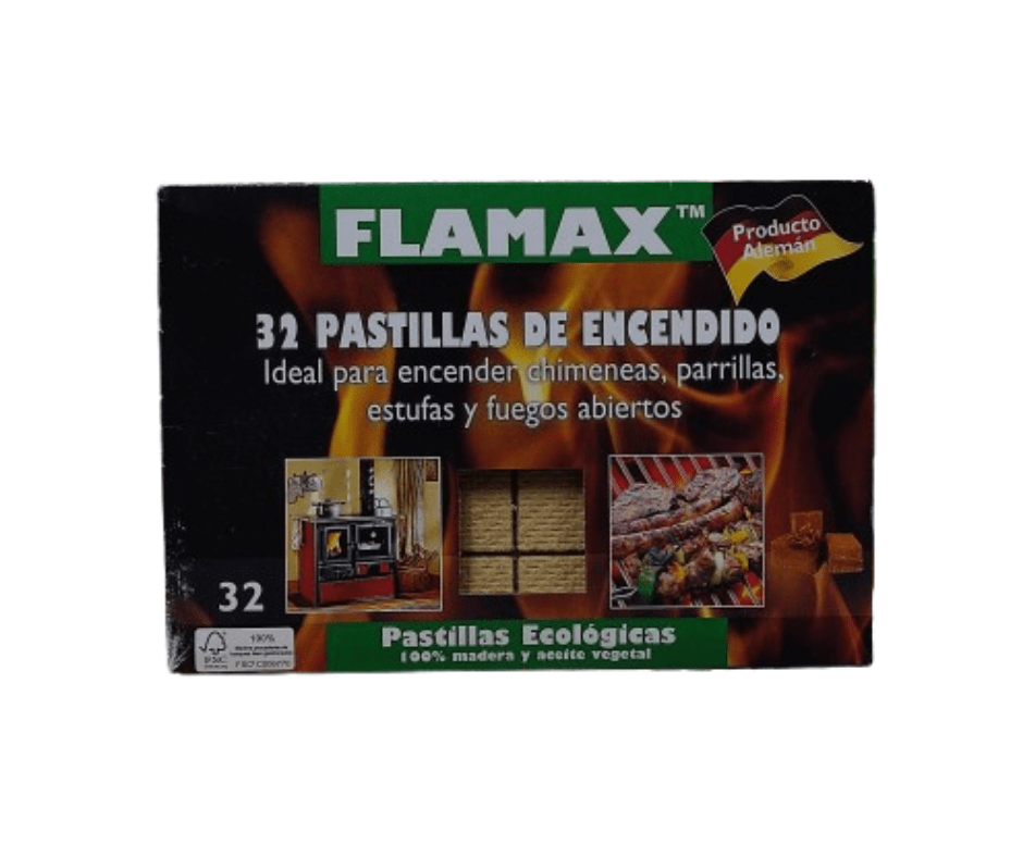 Pastilla Encendido Flamax Ecológicas Parrilla o Estufa 32 Un