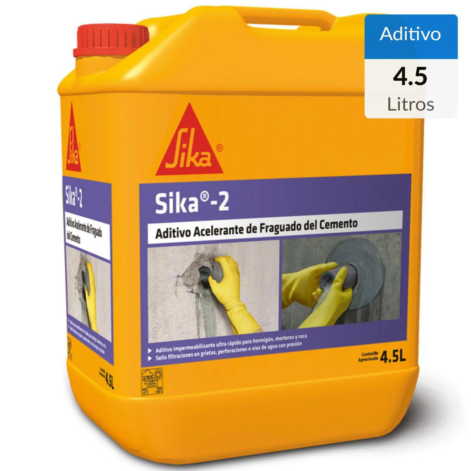 SIKA-2 ADITIVO ACELERANTE DE FRAGUADO DEL CEMENTO 4,5 LITROS