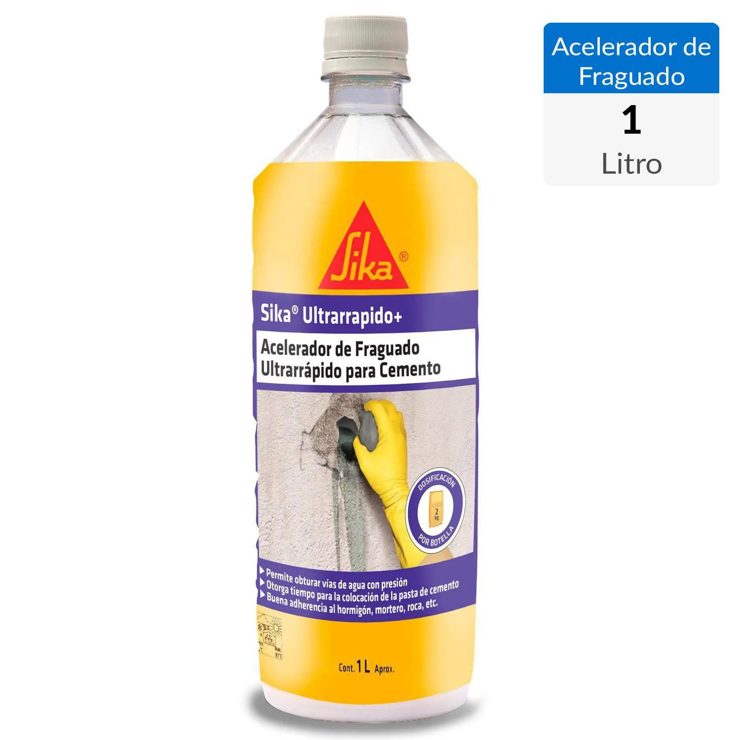 SIKA ULTRARAPIDO + ACELERADOR DE FRAGUADO 1 LITRO