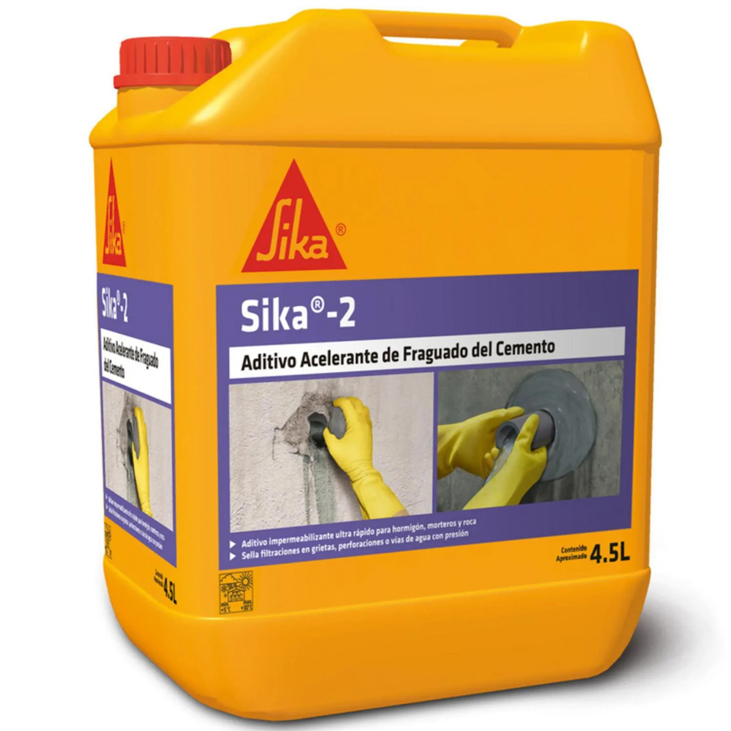 SIKA-2 ADITIVO ACELERANTE DE FRAGUADO DEL CEMENTO 4,5 LITROS