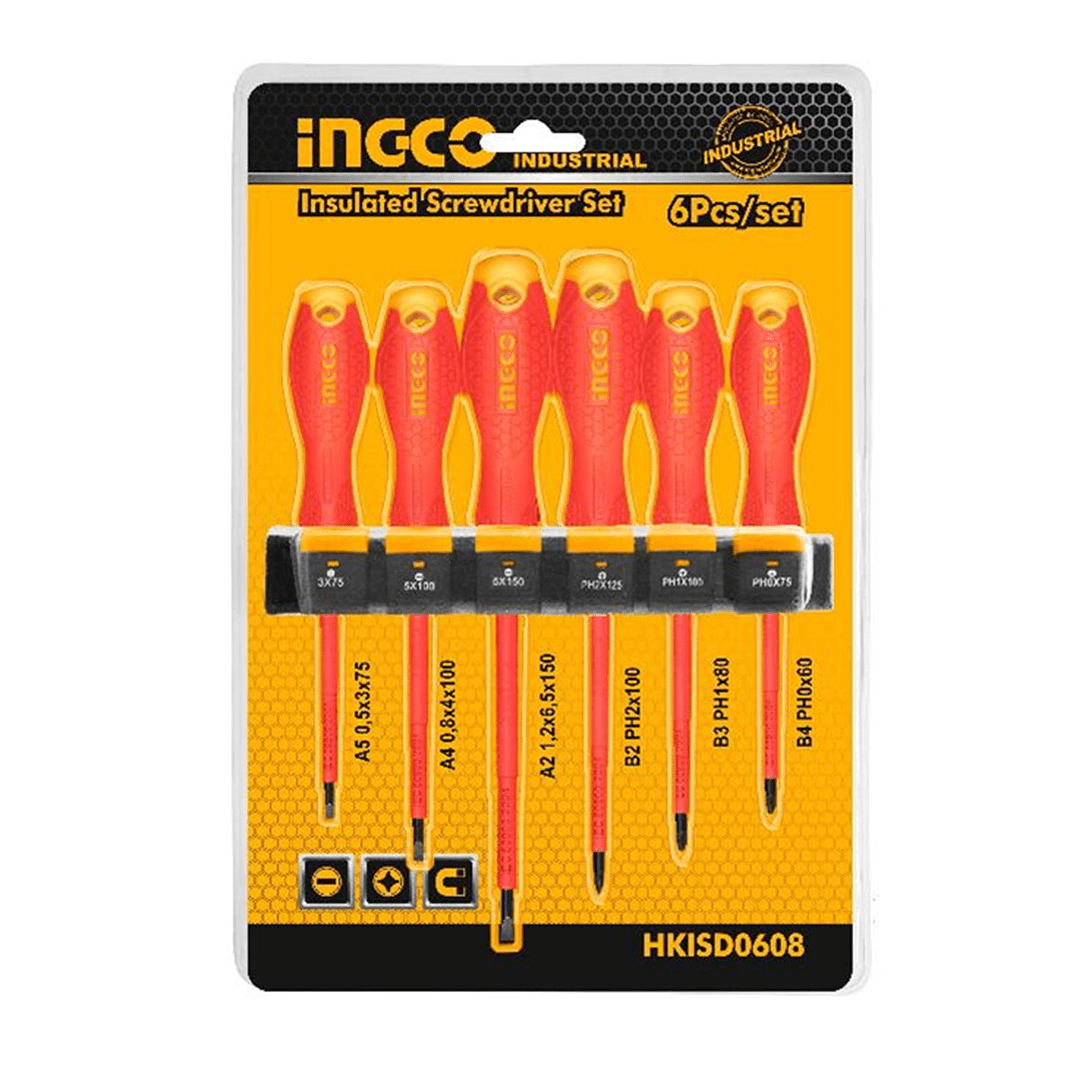 ATORNILLADORES ELECTRICISTAS INGCO 6 PCS HKISD0608
