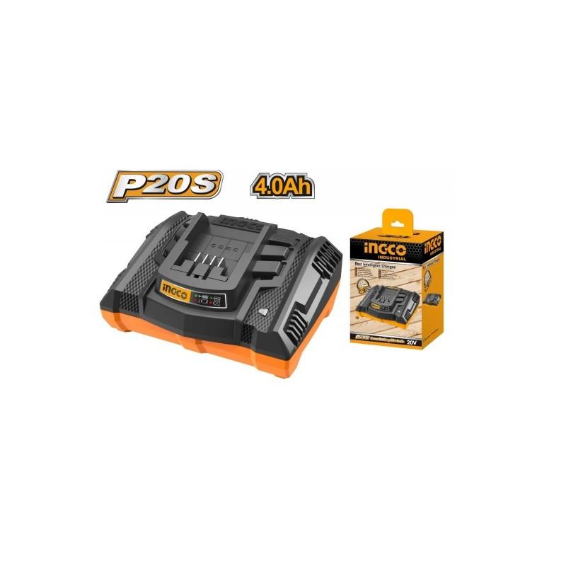 CARGADOR RAPIDO P20S INGCO 20V FCLI2003