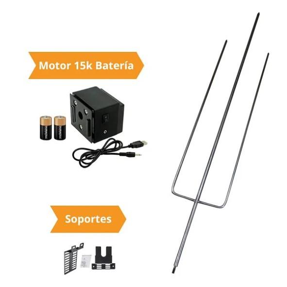 KIT ASADOR GRILL INOX 15KG A BATERIA SKU 6204