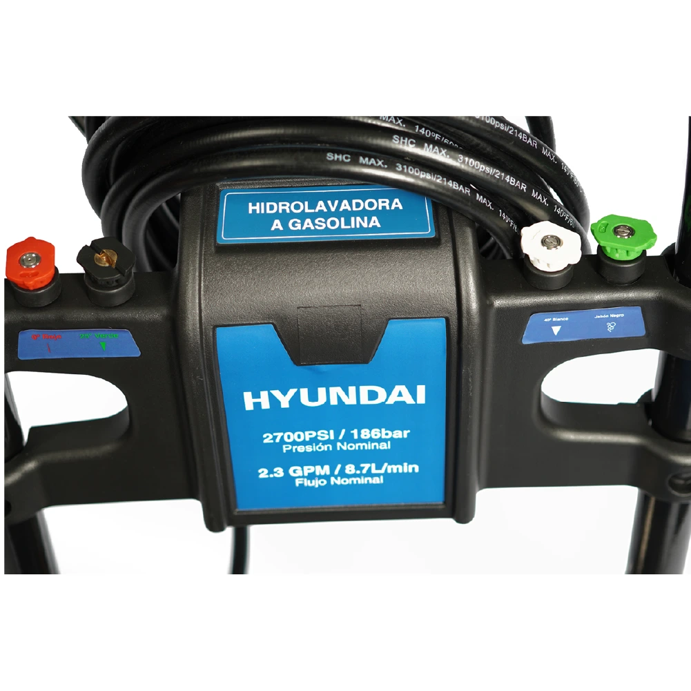 HIDROLAVADORA A GASOLINA HYUNDAI 180CC 5HP HYGPW2700