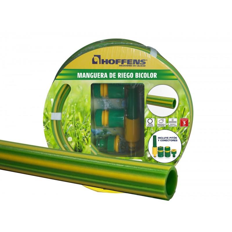 MANGUERA DE RIEGO BICOLOR HOFFENS + ACCESORIOS 1/2 X 20M