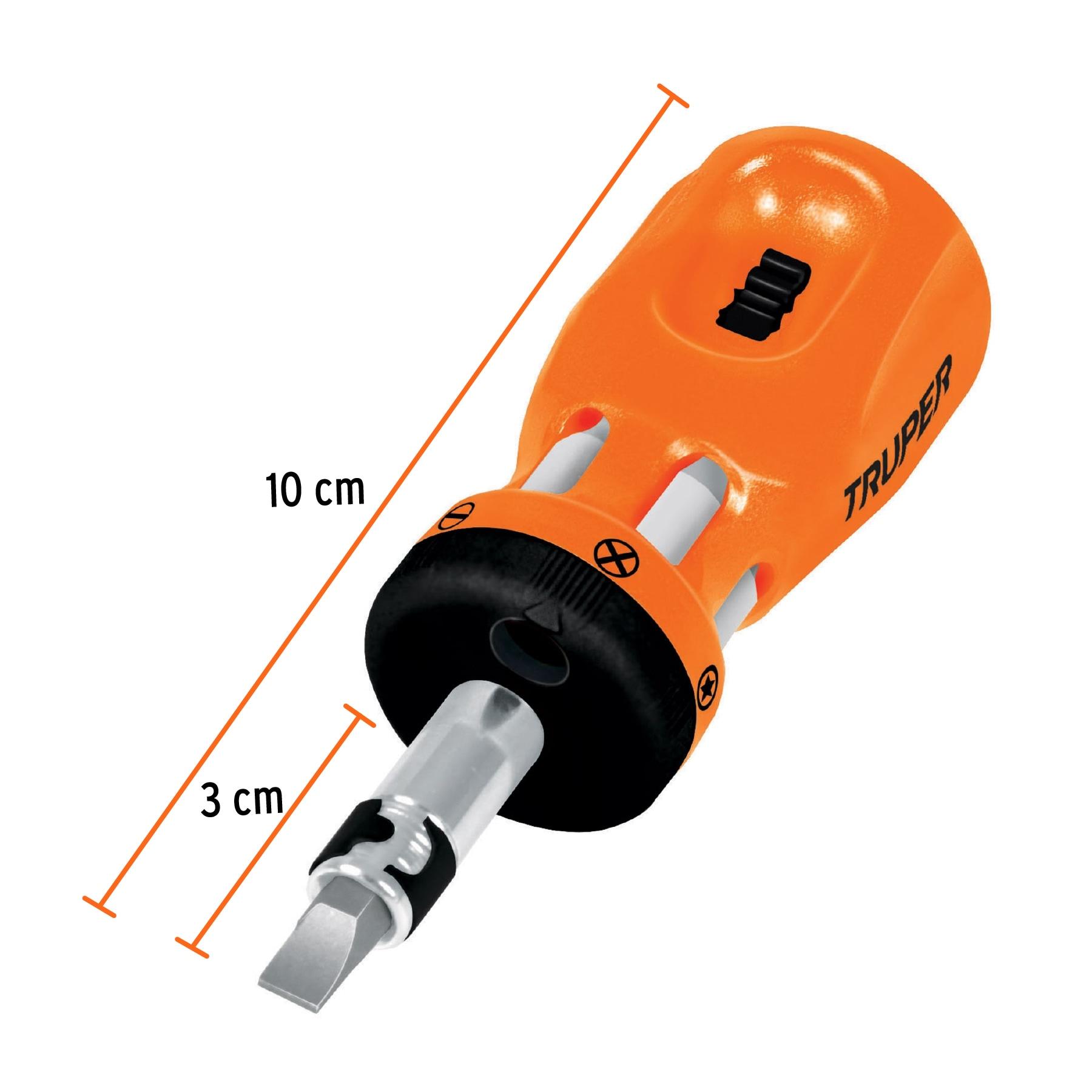 Desarmador Tipo Matraca Con Puntas Truper Cod 18193