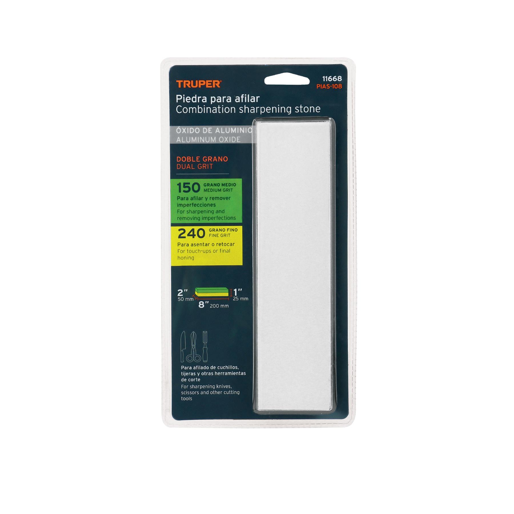 Piedra Asentar Afilar Truper 200mm x 50mm x 25mm Cod 11668