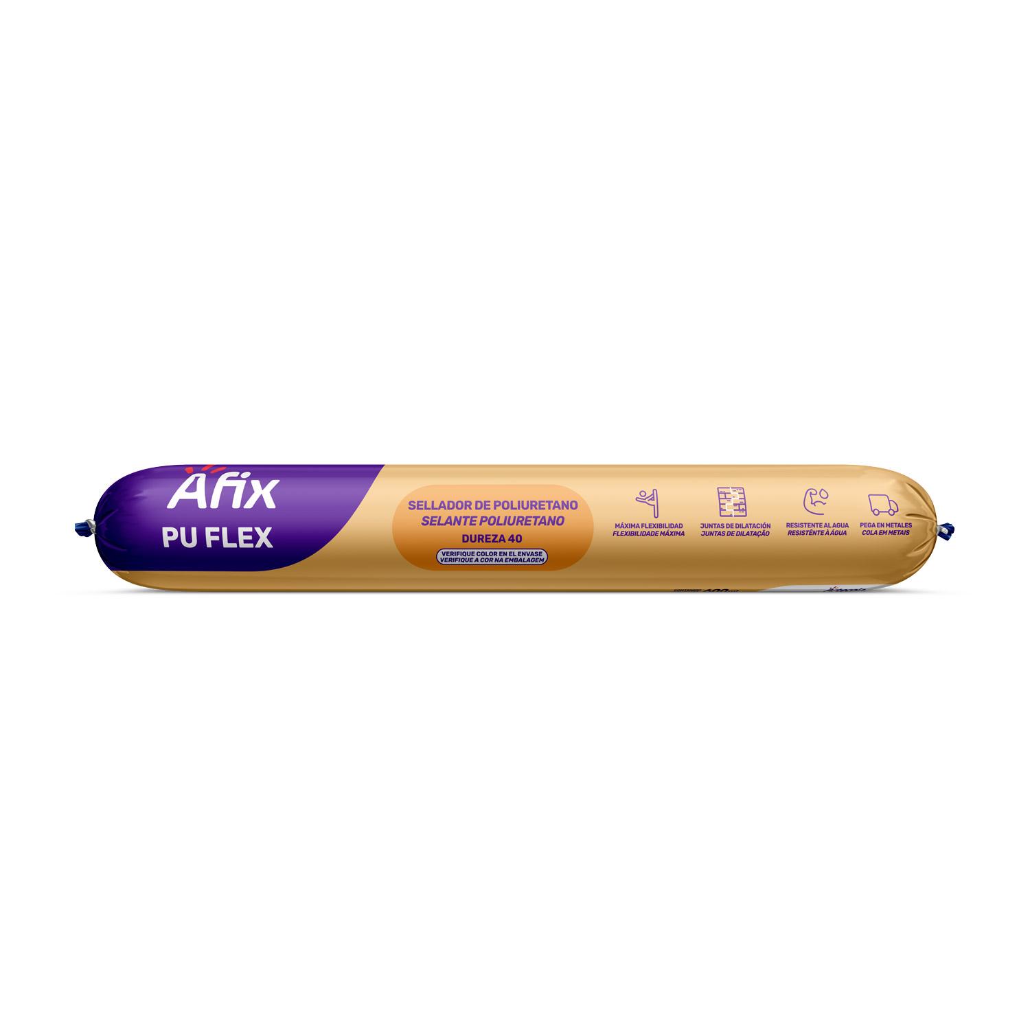 Sellador Poliuretano Afix Pu Flex Salchichon 600 mL