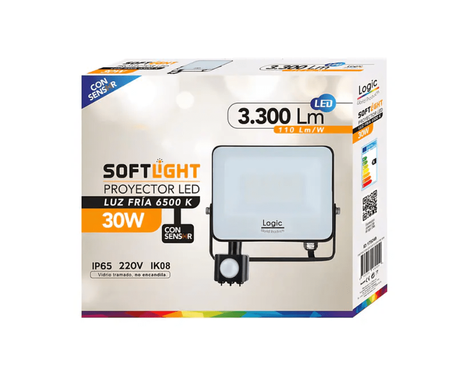 Foco Proyector LED Logic Con Sensor 30W Luz Fria 175249
